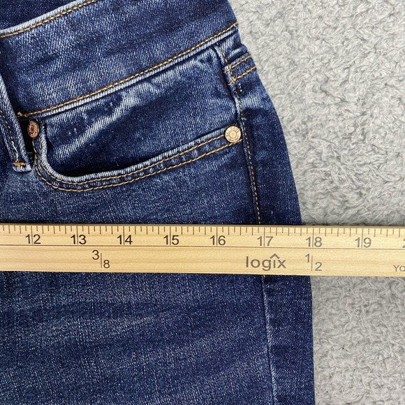 Talbots Barely Boot Cut Jeans Size 4 Dark Wash Mid Rise Blue Denim - Picture 6 of 13